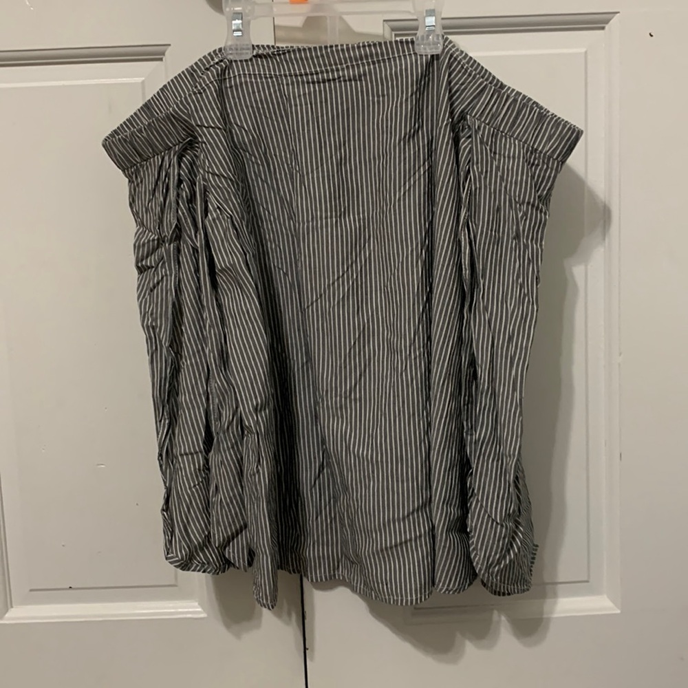 stripped over shoulder shirt